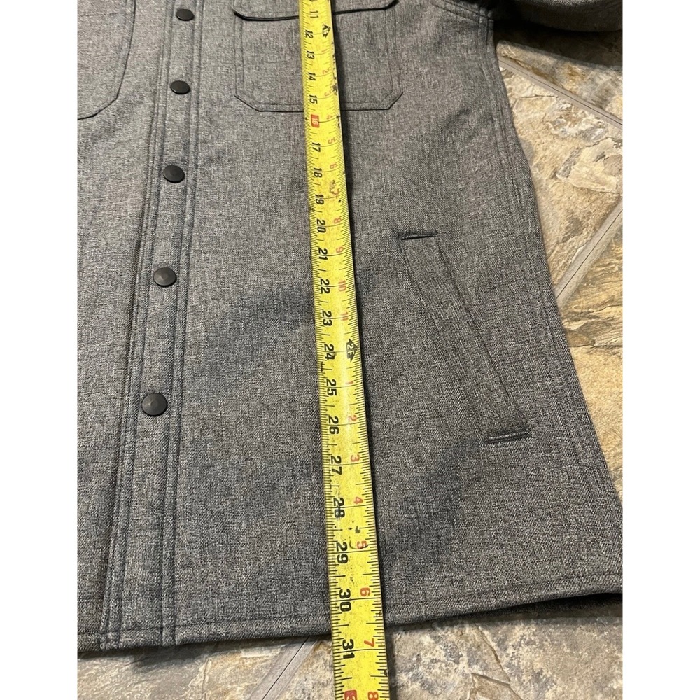 Carhartt Jacket Mens Small Gray Snap Button Rain Defender Fleece Lined 105022 - Picture 7 of 7